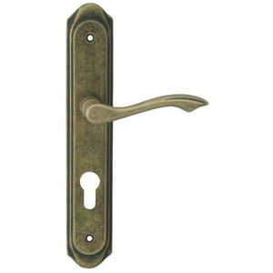 Dveřní kování ACT Rustik (BRONZ) - BB klika-klika otvor pro obyčejný klíč/Bronz