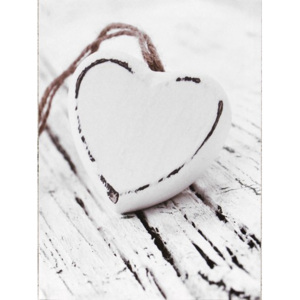 Falc Obraz na plátně - Black&white Heart 2, 30x40 cm