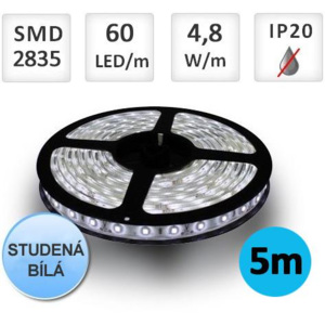 LED21 LED pásek 5m 60ks 2835 4,8W/m Studená
