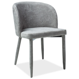 Jídelní židle čalouněná látkou v šedé barvě s prošíváním KN911
