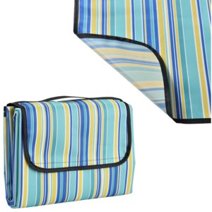 [casa.pro]® Pikniková deka - modro-žlutá - 200 x 190 cm