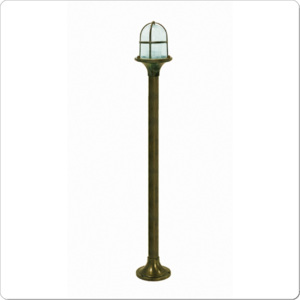 Luxusní mosazná venkovní pouliční lampa na sloupu, PLS6 stožár s lampou kandelábr