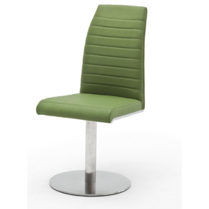 Moderní jídelní židle otočná FLORES AO ekokůže zelená kiwi