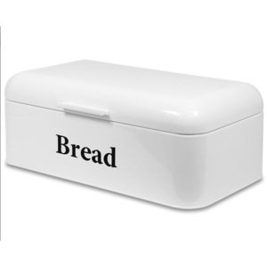 Plechový chlebník Bread bílý