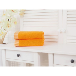 2x oranžové ručníky bavlněný froté 50x90 Colomba (500g/m2)