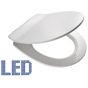 WC sedátko s LED osvětlením, soft close, duroplast - bílá 02206101 LAS VEGAS
