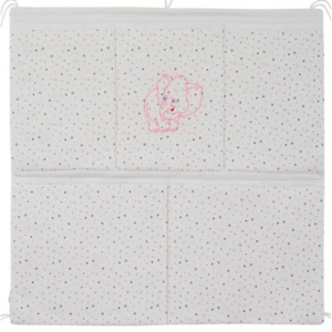 ESITO Kapsář na postýlku jemný puntík, Barva puntík jemný růžový, Velikost 53 x 53 cm