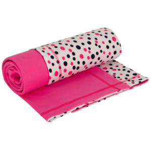ESITO Letní dětská deka dvojitá bavlna puntík, Barva puntík růžová, Velikost 75 x 100 cm