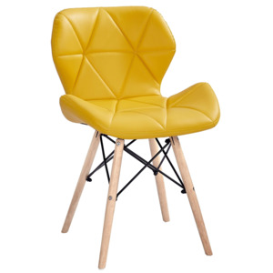 Skandinávská jídelní židle ELIOT žlutá