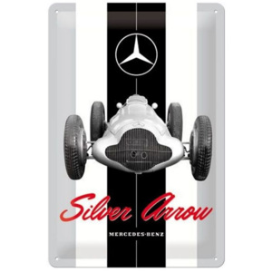 Plechová cedule Mercedes Silver Arrow