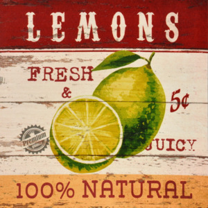 Obraz na plátně - Lemons, 28x28 cm
