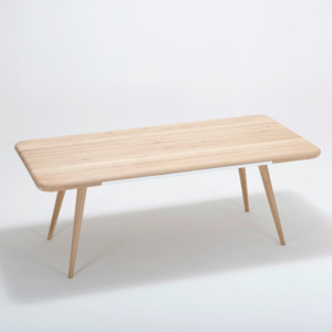 Jídelní stůl s konstrukcí z masivního dubového dřeva se zásuvkou Gazzda Ena, 200 x 100 cm