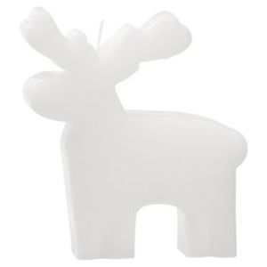Svíčka Broste Deer bílá 13 cm DH 4h