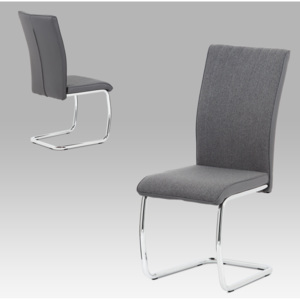 Artium Jídelní židle, šedá látka-ekokůže, chrom - DCL-455 GREY2