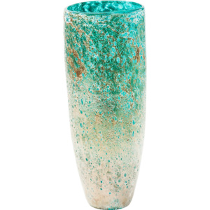 Váza Moonscape 37 cm - tyrkysová