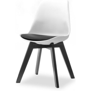 Jídelní židle SILAS LEGNA bílá-černá