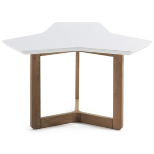Konferenční stolek LaForma Triangle 76 cm, bílá/dub