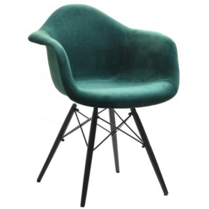 Designová židle DAW, samet, zelená MP00003Z Design Project