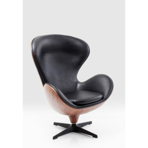 Otočná židle Loung - černá, ořech