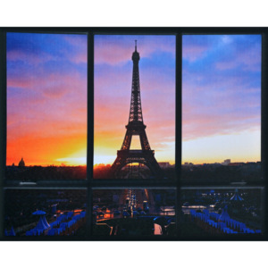 Obraz na plátně - Paříž z okna, 40x50 cm