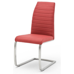 Moderní jídelní židle FLORES AP ekokůže červená