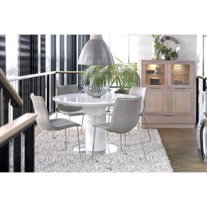 Designový jídelní stůl bílý rozkládací Delizia 120-160cm
