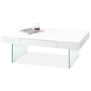 Konferenční stolek BANCO bílá -sklo