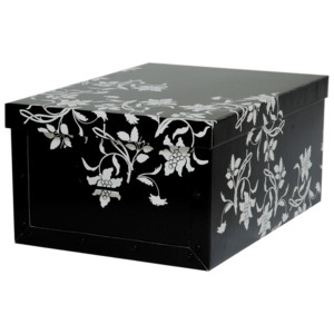 MissSpace Kartonový box MIDI BAROKO NO-BOX-MIS-7405 černý