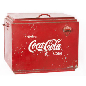 Úložný box Coca-Cola, červená