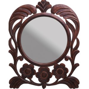 Zrcadlo v dřevěném rámu vyřezávané