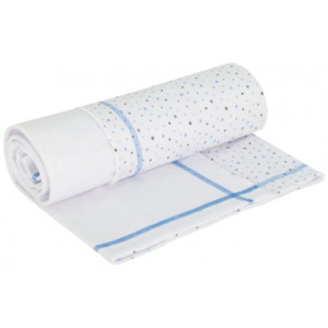 ESITO Letní dětská deka dvojitá bavlna jemný puntík, Barva puntík jemný modrý, Velikost 75 x 100 cm