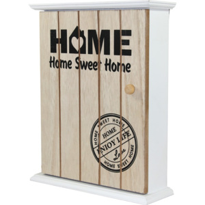 Dřevěná skříňka na klíče Home sweet PS59335056