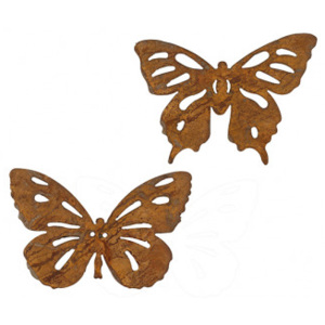 Závěsný kovový motýl set dvou kusů