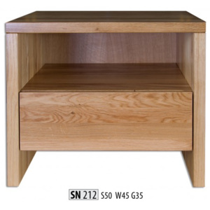 HMmax Noční stolek SN 212 dubový masiv Barevné provedení: Přírodní