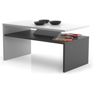 PRIMA bílý + antracit (tmavý šedý), konferenční stolek