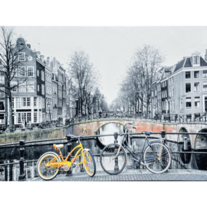 Obraz na plátně - Žlutý bicykl, 60x80 cm