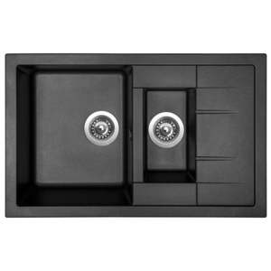 Granitový dřez Sinks CRYSTAL 780.1 Metalblack (Akrylátový dřez Sinks CRYSTAL 780.1 Metalblack)