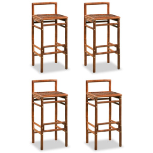 Barové stoličky, 4 ks bambus, 38x36x90 cm, hnědé