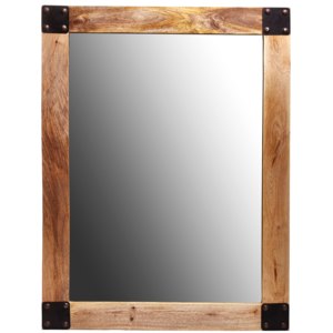 Zrcadlo v dřevěném rámu 106 cm