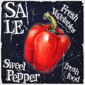 Obraz na plátně - Fresh Vegetables, 28x28 cm