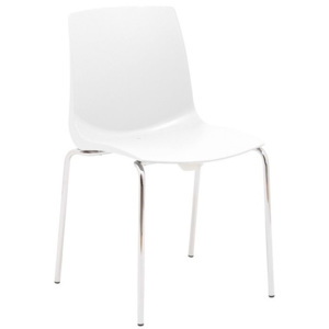 Plastová jídelní židle Laura, bílá | -20 % Slaura_w Design Project