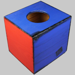 Krabice na kapesníky červeno-modrá