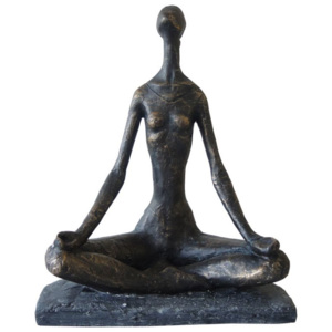Dekorace sedící socha Stardeco polyresinová 26x21,5cm