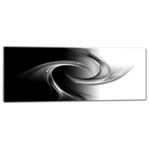 Obraz na skle Styler - Abstrakce černobílý 125x50 cm