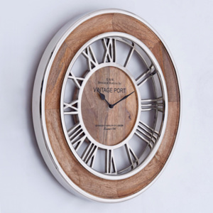 Alomi design Nástěnné hodiny MANGO dřevěné