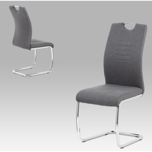 Artium Jídelní židle, šedá látka-ekokůže, chrom - DCL-405 GREY2