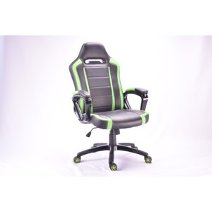 Bezdoteku Kancelářská židle REZIDENT černá se zelenými pruhy