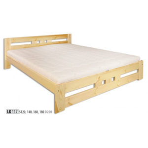 HMmax Postel LK 117 masiv borovice rozměry postele: 120 x 200, Barevné provedení dřeva: dub