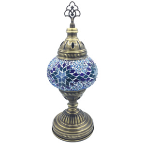 Šeherezád Orientální skleněná mozaiková lampa Deniz - stolní
