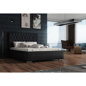 Čalouněná postel REBECA, Siena01 s knoflíkem/Dolaro08, 120x200